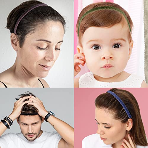 Lapohi 7Mm Thin Headbands For Women Girls, 14 Pcs Colorful Fashion Effortless Plastic Headbands With Teeth, No Slip Comb Headbands Hair Accessories For Women Men Teen Girls #TOP2