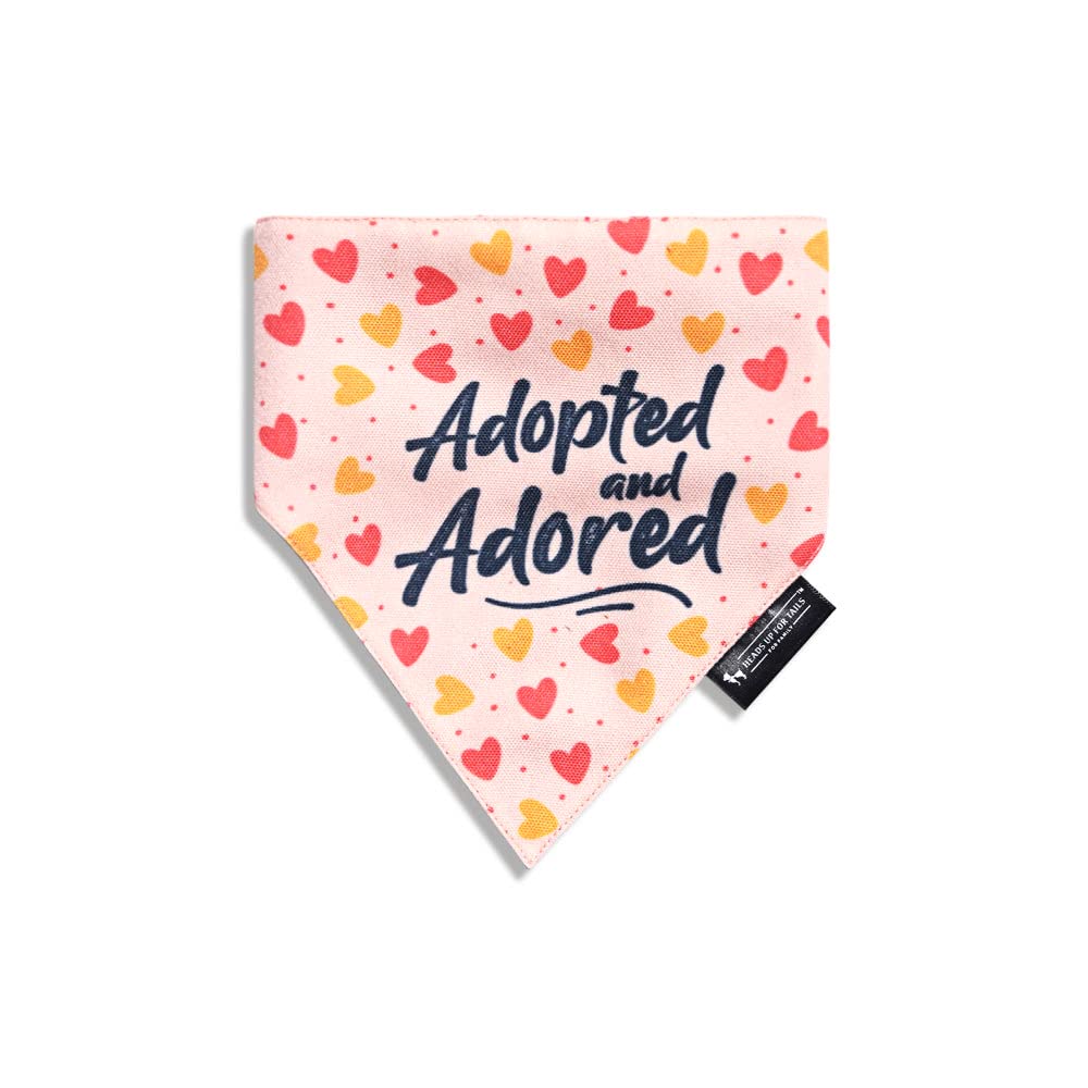 Heads Up For Tails Adopted and Adored Dog Bandana - S (B0B174PSBF) Amazon Price History, Amazon Price Tracker