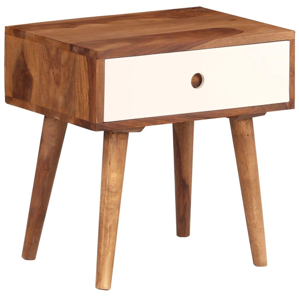 Table de chevet en bois massif d'acacia pour désencombrer votre chambre avec style et élégance