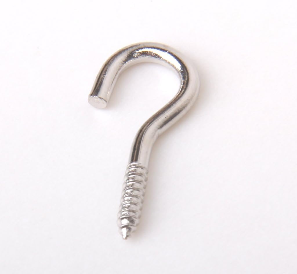 CJESLNA 50pcs Screw Hook Eye Silver