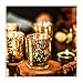 Produktbild Supreme Lights Glas Teelichthalter 12er Set, 5.2x6.2cm, Gefleckter Teelichtgläser Geschenk Kerzenhalter Deko für Geburtstag, Party, Hochzeit, Feier, Haushalt, Gastronomie(Gold)