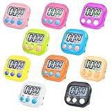 10 Pièces Minuteur de Cuisine Magnétique avec 10 Couleurs, Timer Enfant, Chronometre avec ...