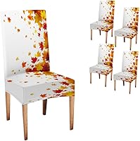 Vista 23 de CAPSCEOLL Fundas para Sillas De Comedor 4, Funda elástica para silla de comedor, lavable de elastano, fundas para sillas Parsons de cocina, Fundas