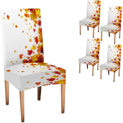 Miniatura 23 de CAPSCEOLL Fundas para Sillas De Comedor 4, Funda elástica para silla de comedor, lavable de elastano, fundas para sillas Parsons de cocina, Fundas