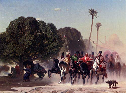 Peinture à l'huile sur toile Alberto Pasini tableau art mural célèbre arabe