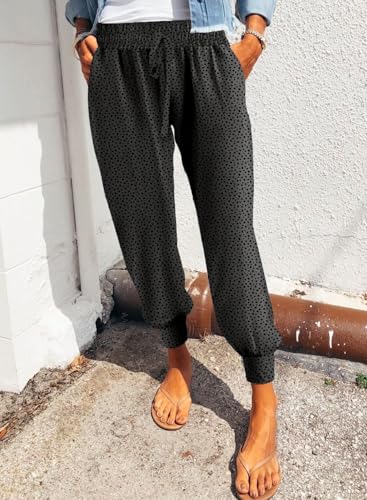 Image of Dokotoo Womens 2026 Soft Casual Drawstring Tie Elastic Waist Loose Jogger Pants with Pockets