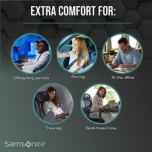Image of Samsonite SA5451 Orthopedic Cushion Helps Relieve Pain 100% Pure Memory Foam Fits Most Seats