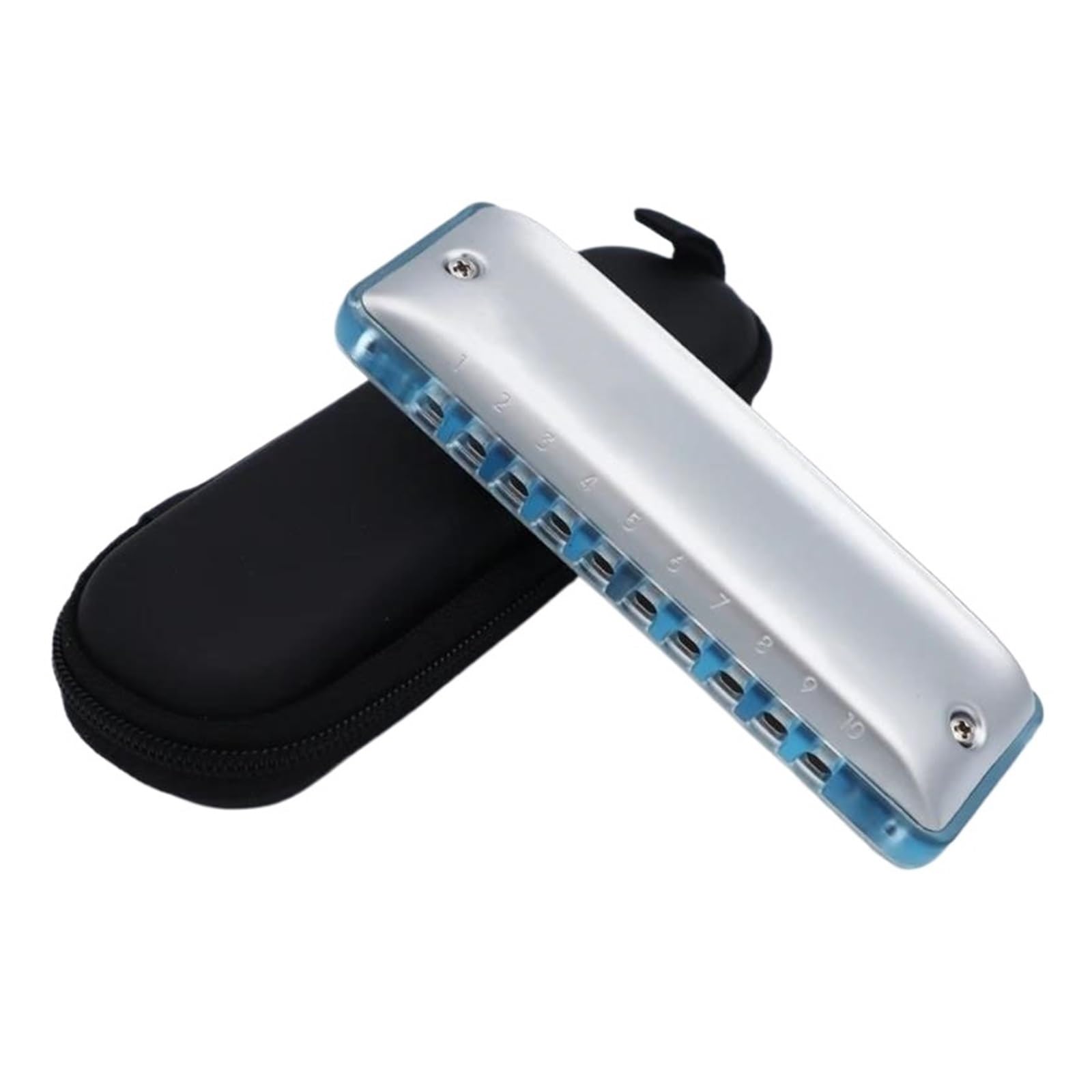 Armonica Strumento Musicale Professionale Per Armonica Diatonica A Dieci Fori A Forma Di Pettine In Acrilico Azzurro Chiaro Con Accordatura A Bassa Frequenza