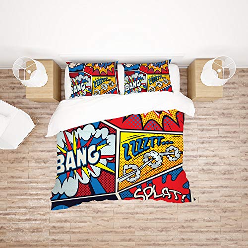 Housse de couette bande dessinée pour chambre d'ado dynamique lit Long Twin - 3