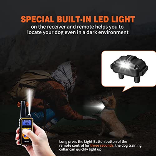 Dog Training Collar With Remote,Shock Collar For Small Medium Large Dogs,Rechargeable Dog Shock Collar With 2800Ft Remote Waterproof Adjustable Shock Levels Dog Training Set #TOP5