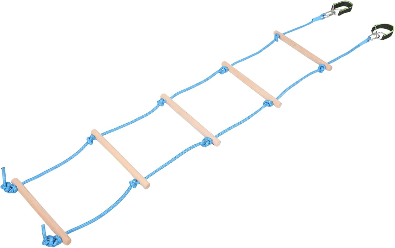 VICASKY Kids Fire Safety Ladder 5-Step Wooden Rope Ladder Soft Rope Ideal for and Playground