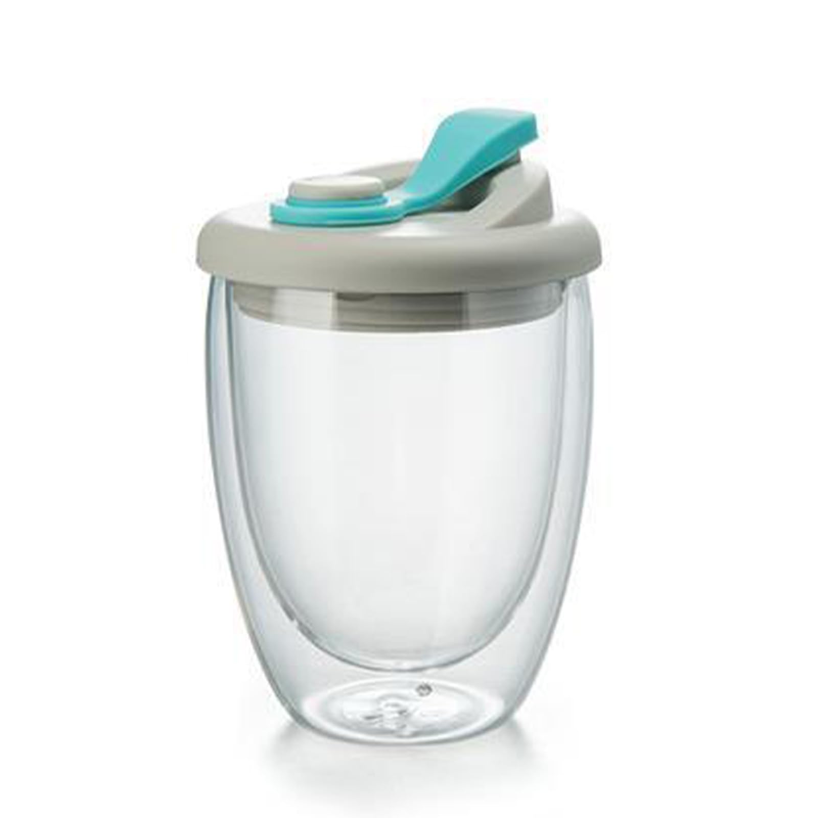 MALSSE Walled Insulated Borosilicate Glass Milk Cup Leak Proof Lid for Hot Cold Beverages 450ML 350ML 250ML Spill Proof Commuters Water Bottle