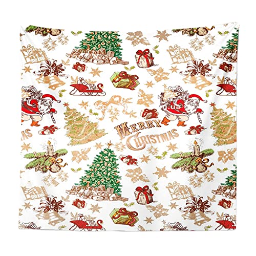 Tapisserie de Noël blanche Père Noël | Créez des souvenirs magiques pour le réveillon