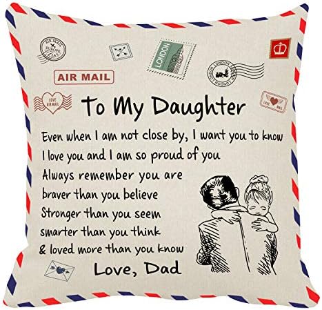 Kenon Personalized Pillow Covers to My Friends Gift For Grandma Chrismas Birthday Soft Solid Decorative Square Throw Pillow Covers Set Cushion Case for Sofa Bedroom Car