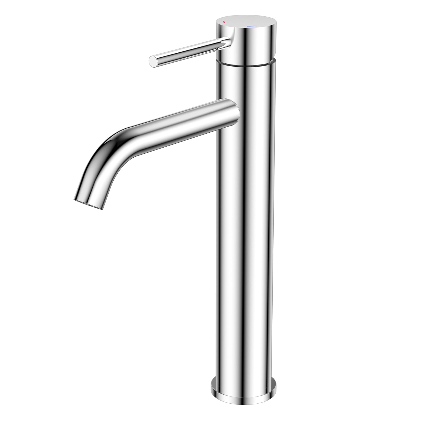 FORIOUS Wasserhahn Bad, Hoch Waschtischarmatur Waschbecken Armaturen mit Auslaufhöhe von 190 MM High, Chrom-Finish und Einhebelmischer Mischbatterie für Waschbecken im Bad, Gäste-WC