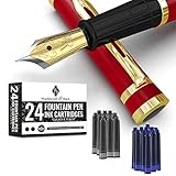 ✒️Eine exquisite Geschenkauswahl – Füllfederhalter sind ein stilvolles Geschenk für neue und fortgeschrittene Fachkräfte, Manager und Führungskräfte in jeder Branche. Die Kalligraphie-Stifttinte wurde sorgfältig unter ausschließlicher Verwendung natürlicher Farbstoffe hergestellt, wodurch die Zusammensetzung einen neutralen, natürlichen und ungiftigen pH-Wert aufweist.