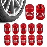 12 Piezas Tapones para Válvulas de Coche, Tapones de Válvula de Neumático de Coche, Universales Tapones de Aluminio para Válvulas de Neumáticos, para Coches, Motocicletas, Bicicletas