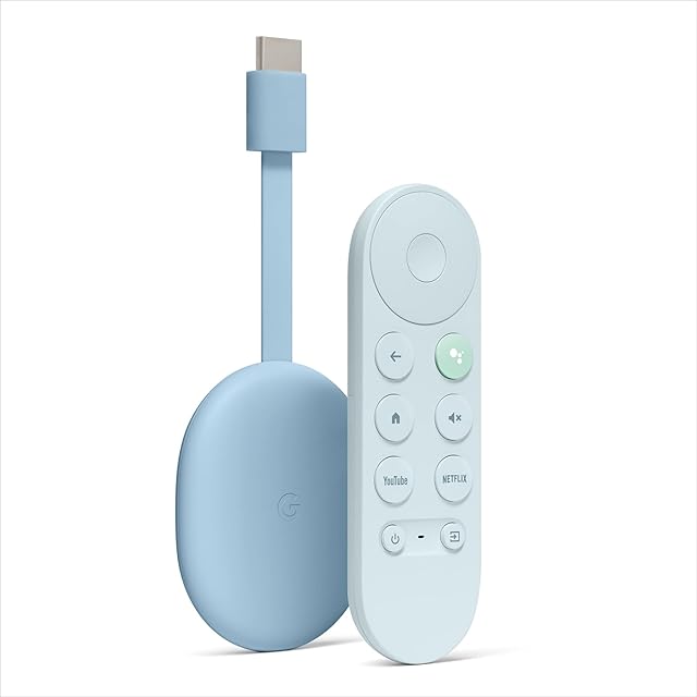 Chromecast with Google TV (4K) Sky  Streaming entertainment on your TV with voice search  Watch films, TV programmes and Netflix in 4K HDR  Simple setup