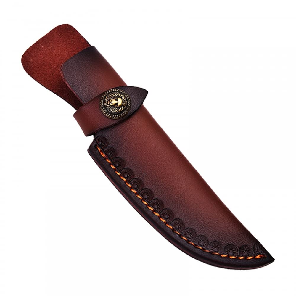 DONGKER Gaine de Couteau en Cuir, Etui Droit de 17,5 cm, Housse Vintage Avec Boucle de Ceinture Pour Protéger