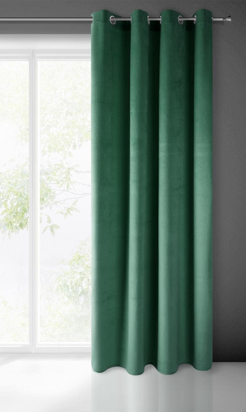 Eurofirany PIERRE Soft Plain Opaque Velvet Curtain with Eyelets, 1 Unit