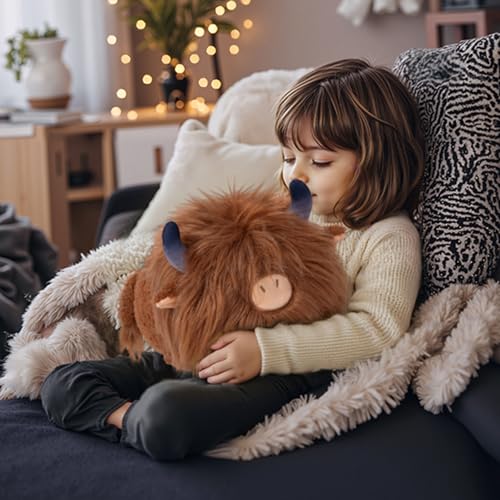 Image of Mewaii Highland Cow Plush Kawaii Plush, Ultra-Soft Feel, 16 in