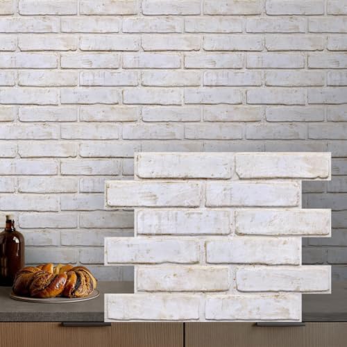 COMSTICKC 3D Faux Brick Peel and Stick Wall Stickers, Ultra-Light, Flexible