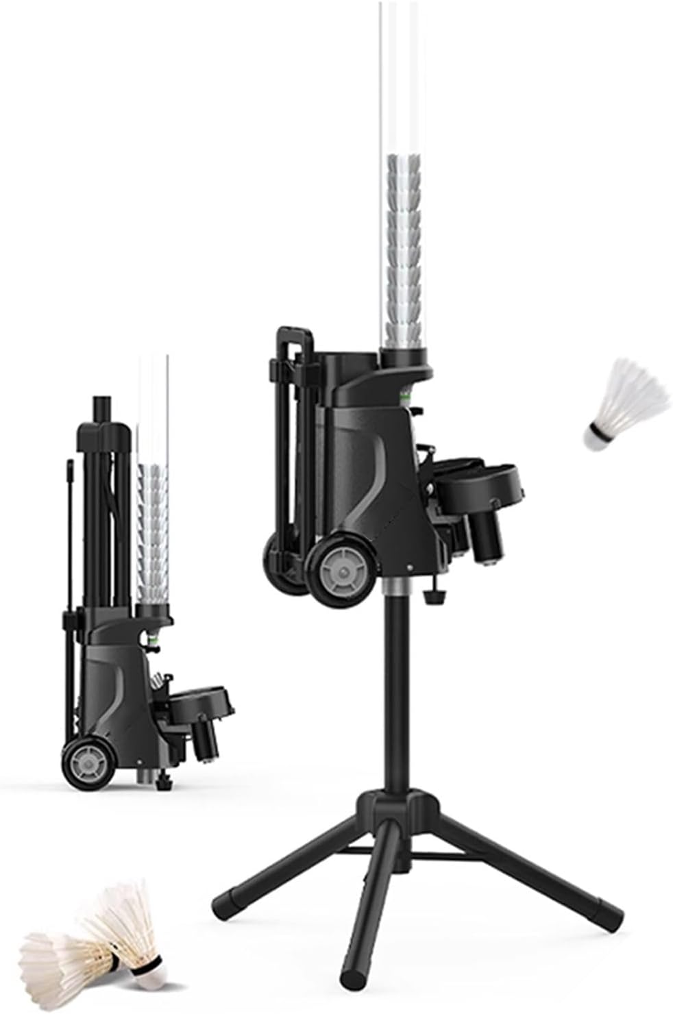 Smart Shuttlecock Feeder,Portable Badminton Serve Pitching Machine with Smart APP Control, Serving Frequency: 1.0S-5S, for Indoor Outdoor Game Training MiniPro