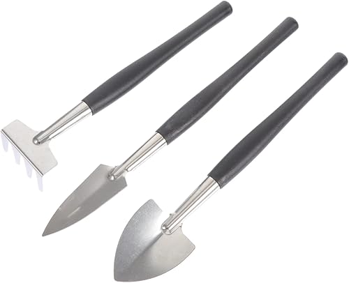 Herramientas de jardinería Kit de 3 piezas Palas Trasplante Balcón Rastrillo Manija de trasplante en movimiento Mini Suavizado Multi- Accesorios de