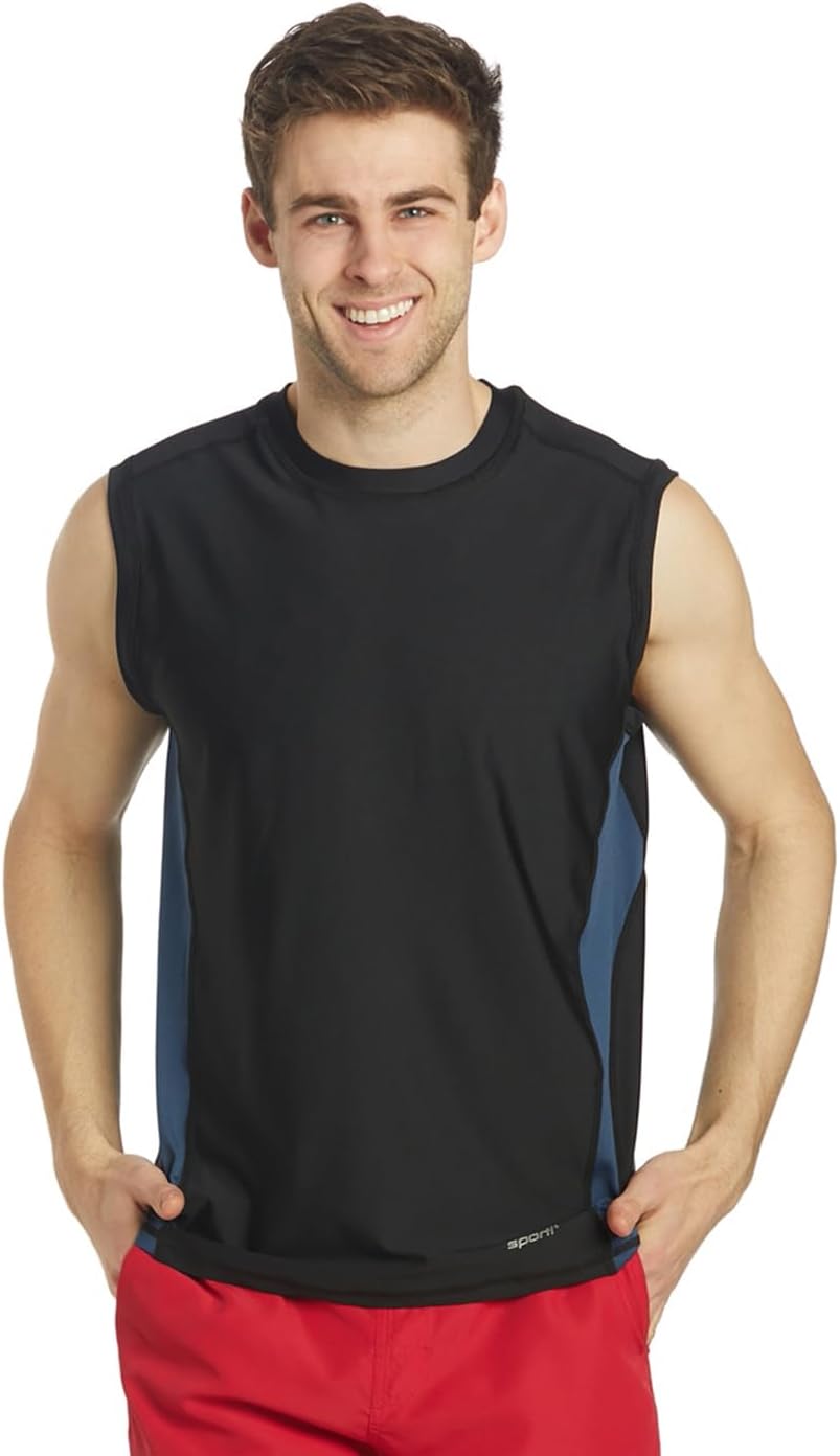 Sporti Men's Sleeveless UPF 50+ Comfort Fit Rashguard