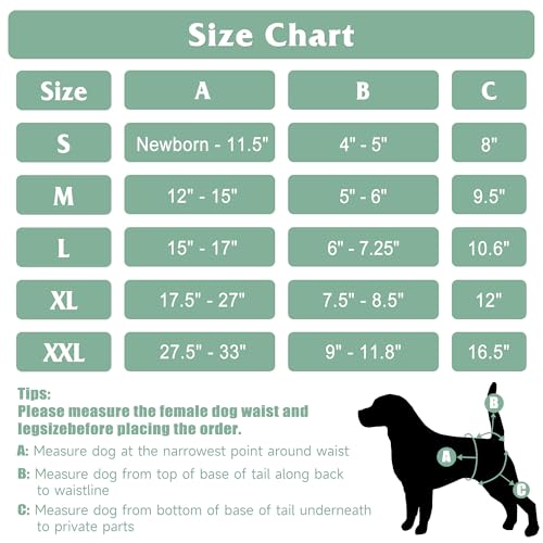 Image of Dog Diapers Female 5pcs,Reusable Dog Doggie Puppy Doggy Diapers Female, Period Panties in Heat, Leaf, XLarge