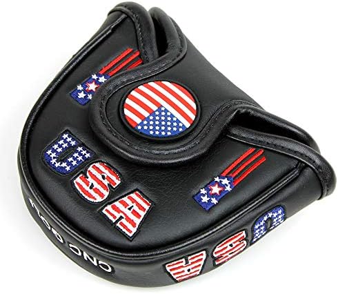 CNC GOLF USA Mallet Black Putter Cover Headcover for Scotty Cameron Taylormade Odyssey 2ball