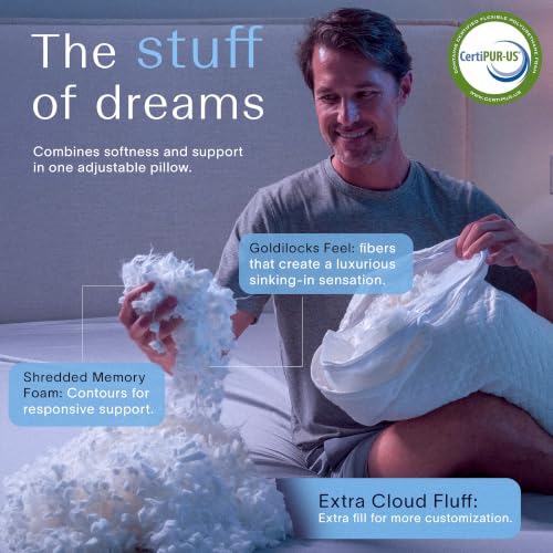 Best Mattress for Side and Stomach Sleepers with Back Pain (2026 Guide) 22 DreamyBlue Signature Adjustable Shredded Memory Foam Pillow Queen