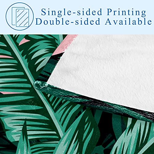 Couverture feuilles de palmier 150x100cm : cadeau idéal déco