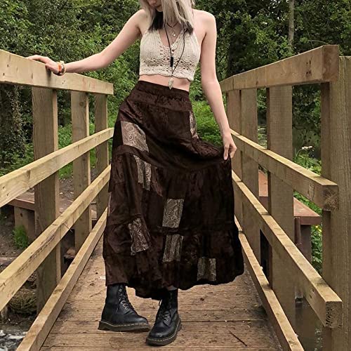 Grunge Fairycore Clothes Alt Aesthetic Peasant Skirt 90s E-Girl Harajuku Cottagecore Boho Hippie Indie Dress3
