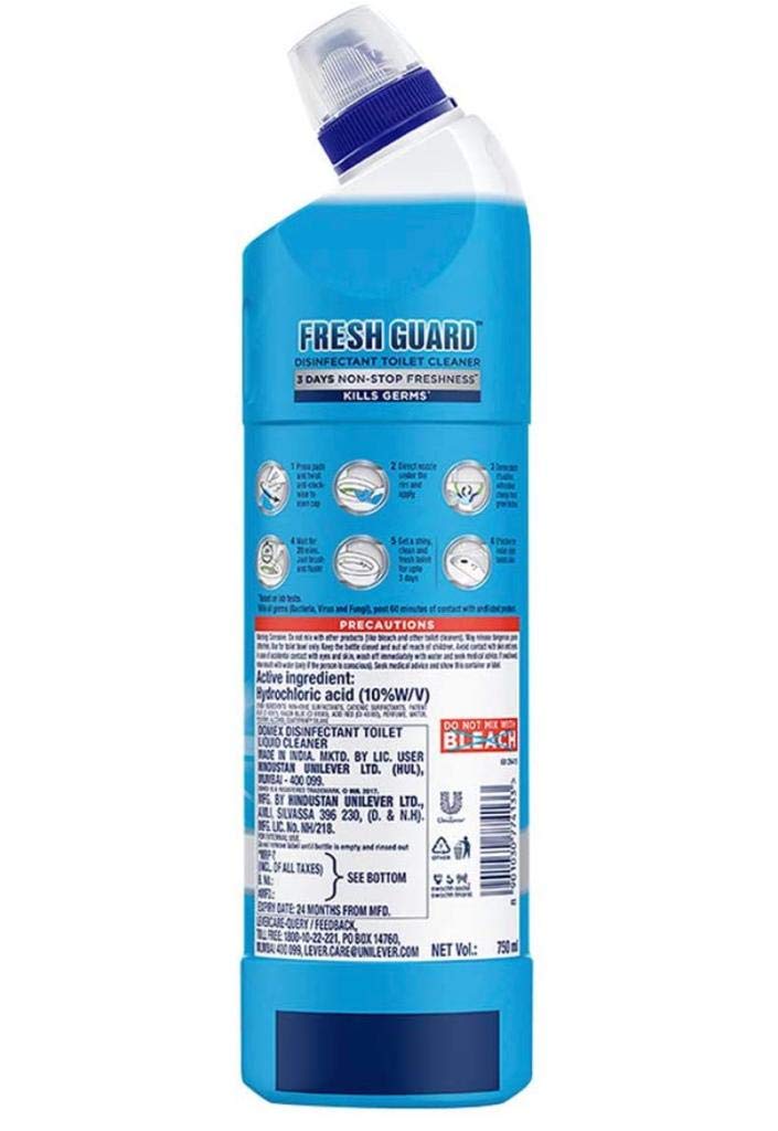 Domex Fresh Guard Ocean Fresh Disinfectant Toilet Cleaner, 500 ml