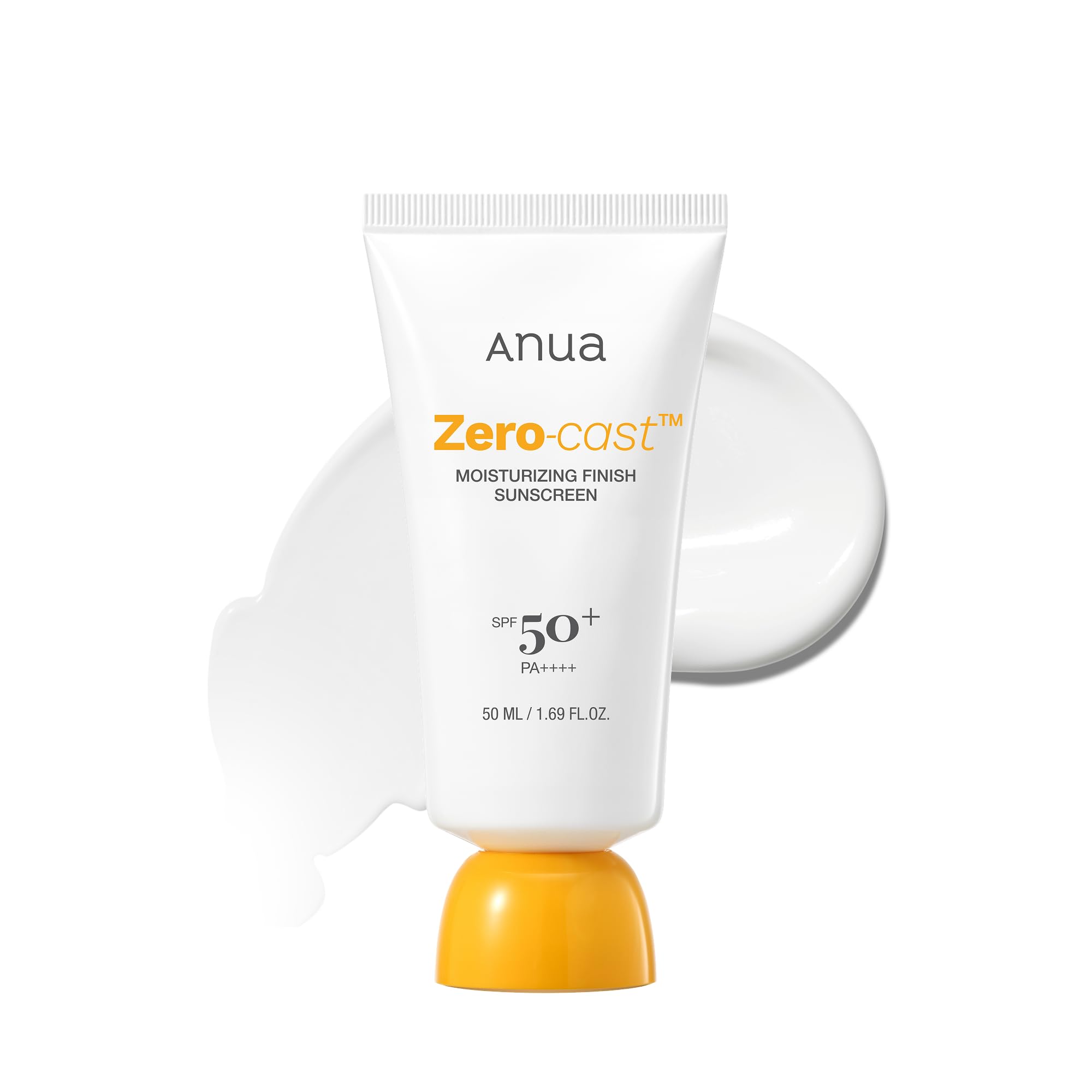 Anua Anua Zero-Cast Crème solaire hydratante – Écran solaire pour le visage – SPF 50