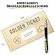 DasWas 2x Goldenes Ticket - Geschenk Gutschein zum Selber Auffüllen mit Rubbelaufkleber - Rubbellose & Gutscheinkarten Selber Machen - Personalisiertes Geschenk im funkelndem Umschlag + Rubbelwerkzeug