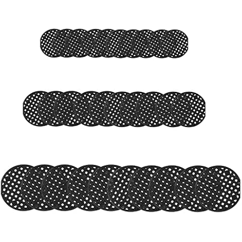 Xfaiz 30 PCS Round Bonsai Pot Bottom Grid Mat Mesh, 2.5cm/4.5cm/7.5cm Flower Pot Hole Mesh Pad Bonsai Tool Set for Bonsai Pot Mesh Drainage Screens Prevent Soil Cover
