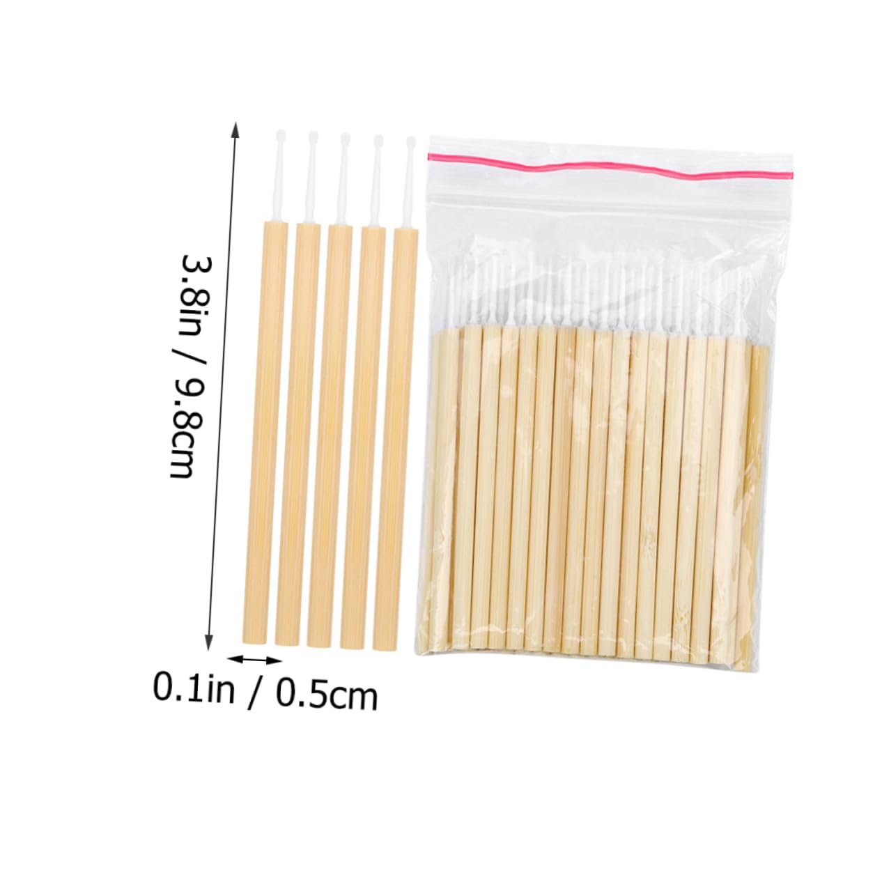 PartyKindom Eyelash Grafting Brush 50pcs Cotton Sticks Swabs for Eye Makeup Lash Extension Detailing Gentle on Skin