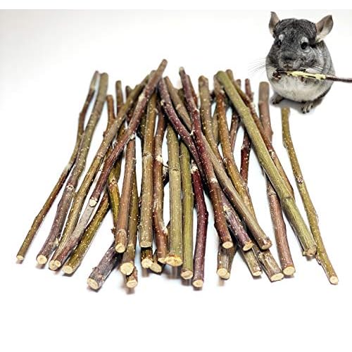 Apple Sticks 50 Gram Rabbit & Hamster Chew Toys – 100% Natural & Organic Chinchilla Food, Treats for Guinea Pig, Squirrels, Parrots & Other Small Animals (Made in Ukraine)…