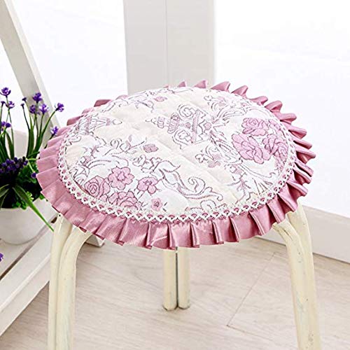 Housse de banc assise de coussin rond en dentelle fine premium