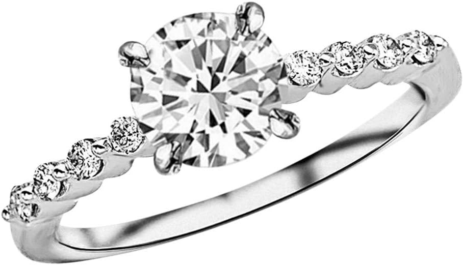 0.4 Ctw Round Floating Prong Set 14K White Gold Diamond Engagement Ring (J-K Color I2 Clarity 0.25 Ct Center)