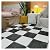 DSJBGSS Playmat 10 Pieces Plush Foam Play Mat, Interlocking Carpet Tiles 12"x12", Square Floor Mat Puzzle Play Mat for Bedroom Playroom(Gray+White)