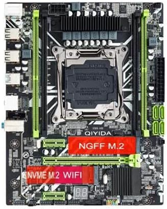QIYIDA X99 H9 Motherboard with M.2 slots highlighted