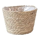 Tissage serré : la technique de tissage serré garantit que le panier est robuste et durable, capable de contenir divers types de plantes en toute sécurité, vases en osier pour la décoration, panier en osier pour plantes