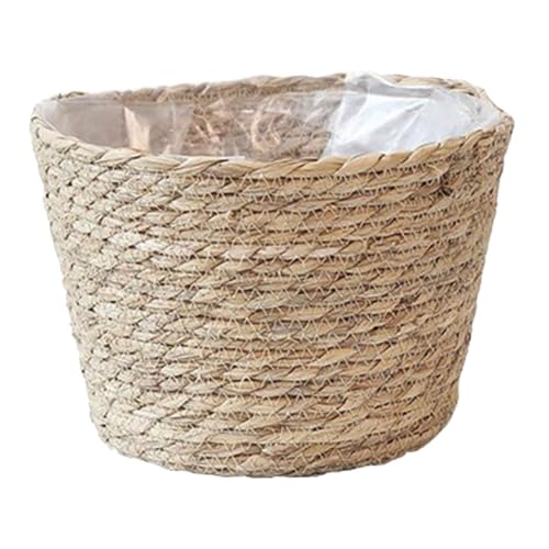 DOITOOL Panier Plantes Tressé et Solide Cache-Pot Artisanal pour Intérieur et Extérieur Corbeille Support Pot de Fleurs Décorative