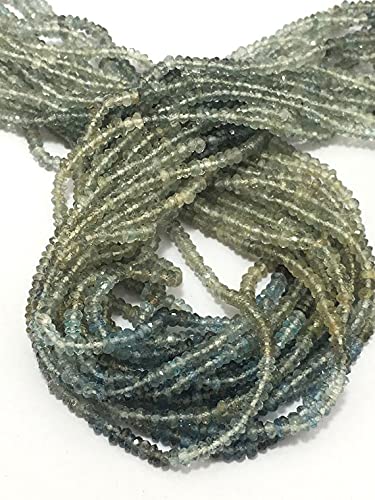 Aigue-marine mousse 3mm perles facettées pour bijoux bohèmes