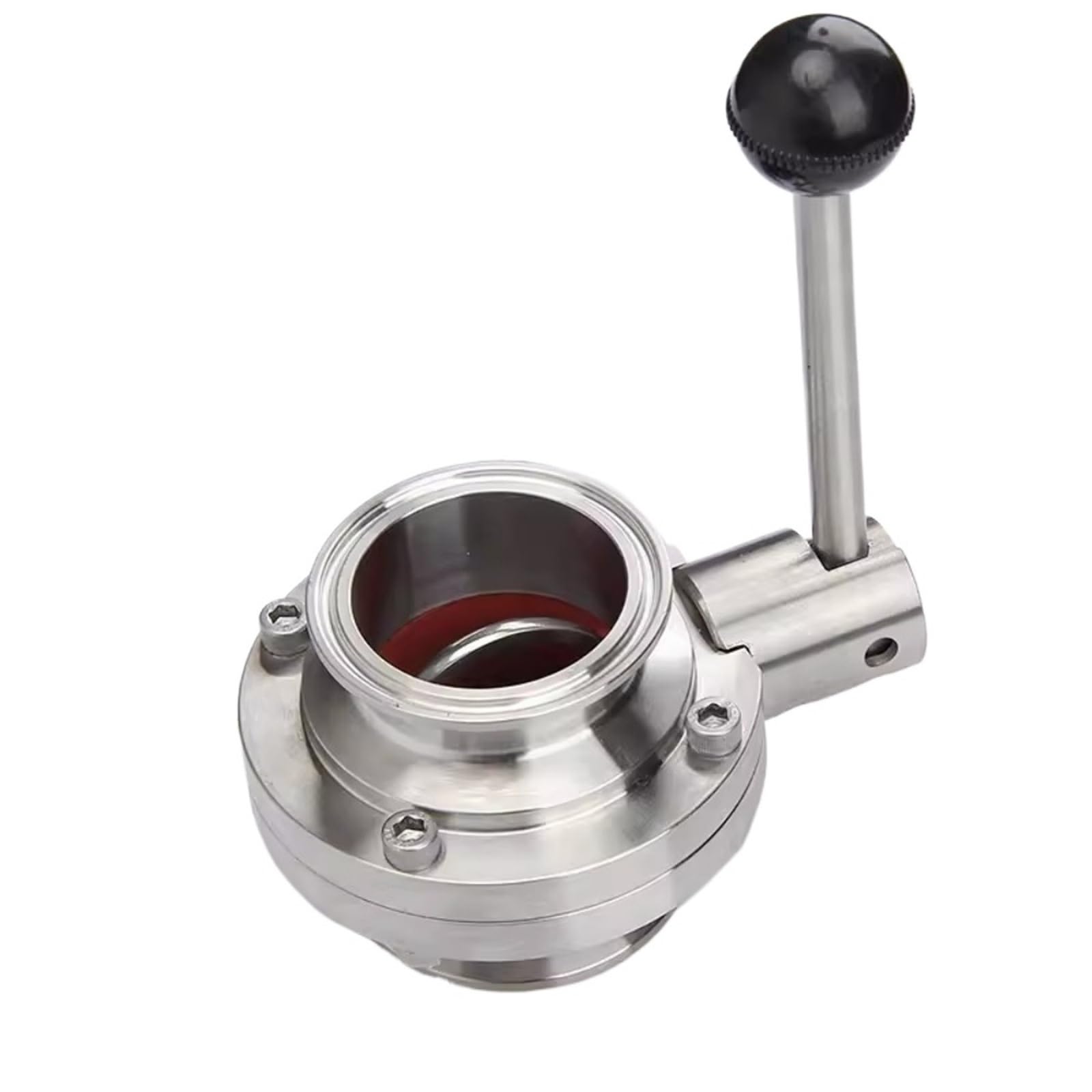 PXQCHAVLN 2"(51mm) Ferrule 64mm Tri Clamp Butterfly Valve Sanitary 304 Stainless Steel For Homebrew Beer Dairy Product