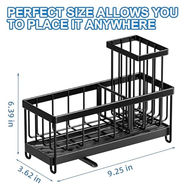 Sponge Holder for Kitchen Sink ¨C Sink Organizer and Caddy, Home and Kitchen Storage Organization, Sink Caddy for Home Decor and Kitchen Use