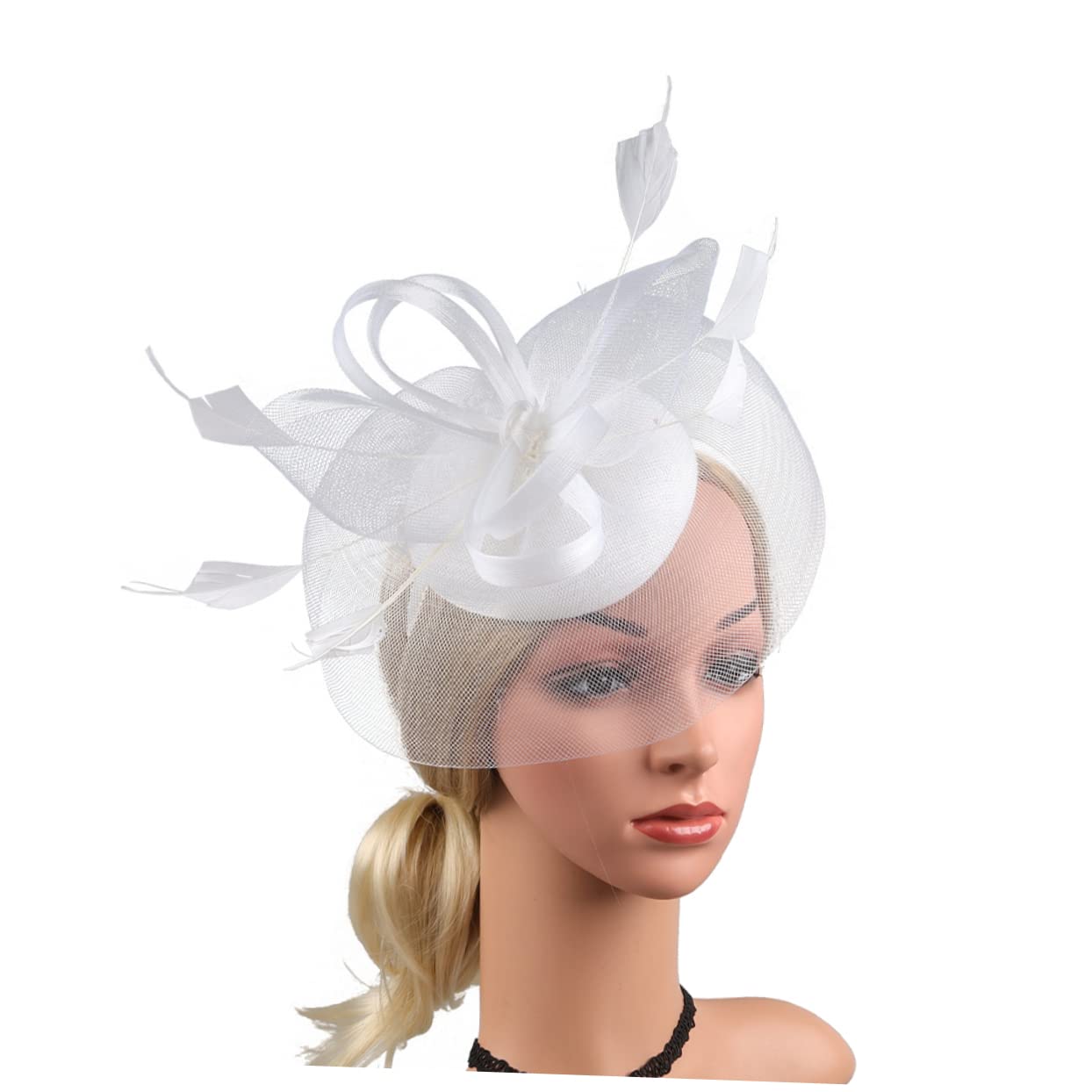 SHERCHPRY Cappello a molletta con The Ritual Cerimonia Cappello da Sposa Sposa Cappelli da Donna per Matrimoni Copricapo Flapper Cappello da Sposa da Donna Copricapo per Banchetti